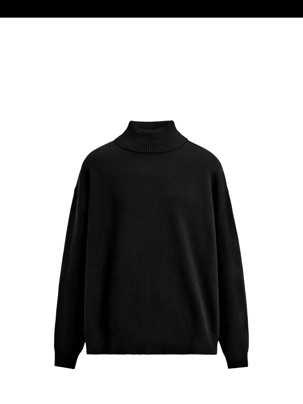 Zara Black Soft High Neck Sweater NWT